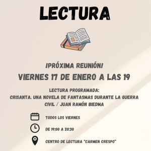 Club de lectura, viernes 17 de enero
